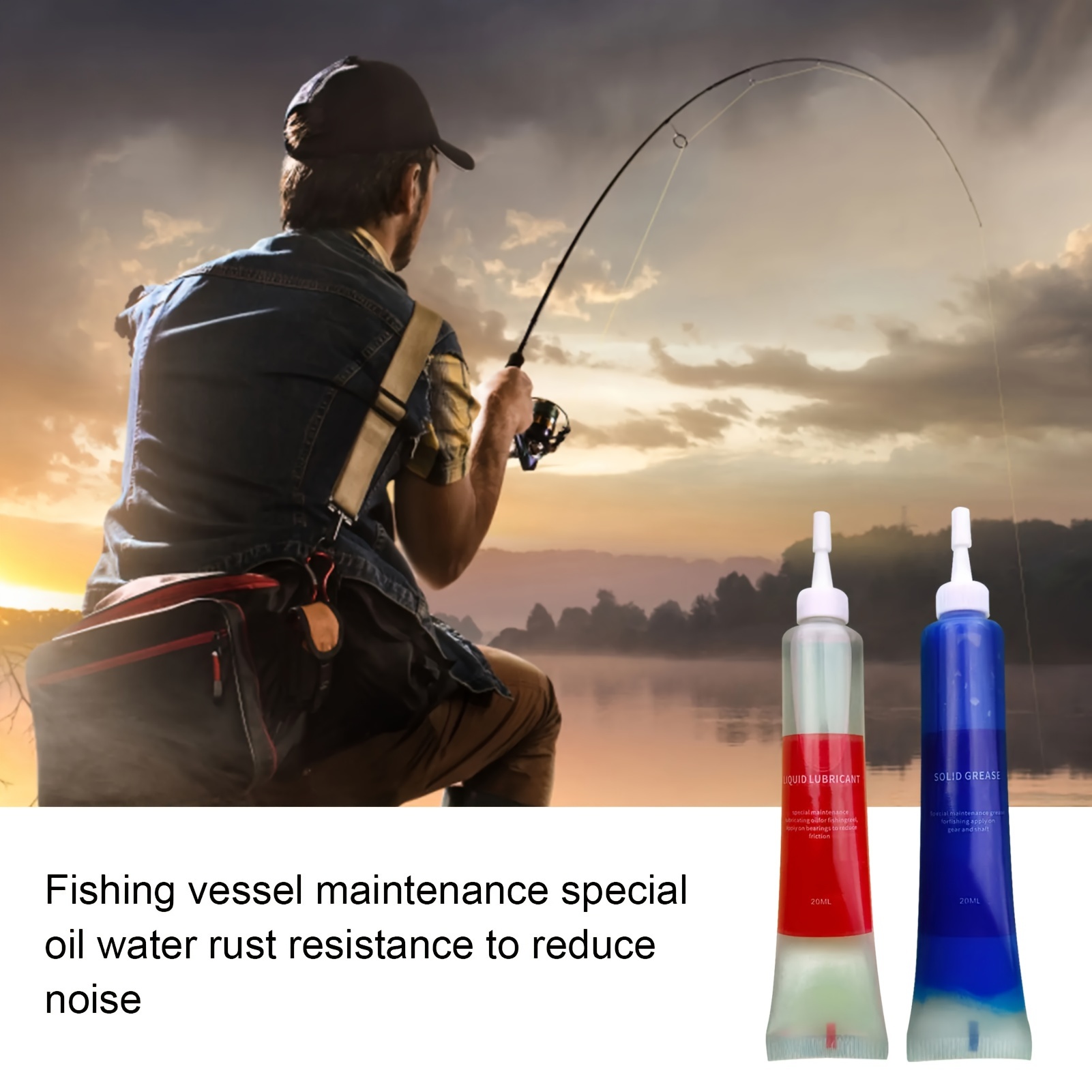 Reel Grease - ชุดอุปกรณ์บำรุงรักษาล้อตกปลา 4 ชิ้น จาระบีป้องกันรอกตกปลา + น้ำมันหล่อลื่นสำหรับบำรุงรักษาลูกปืนรอกตกปลา
